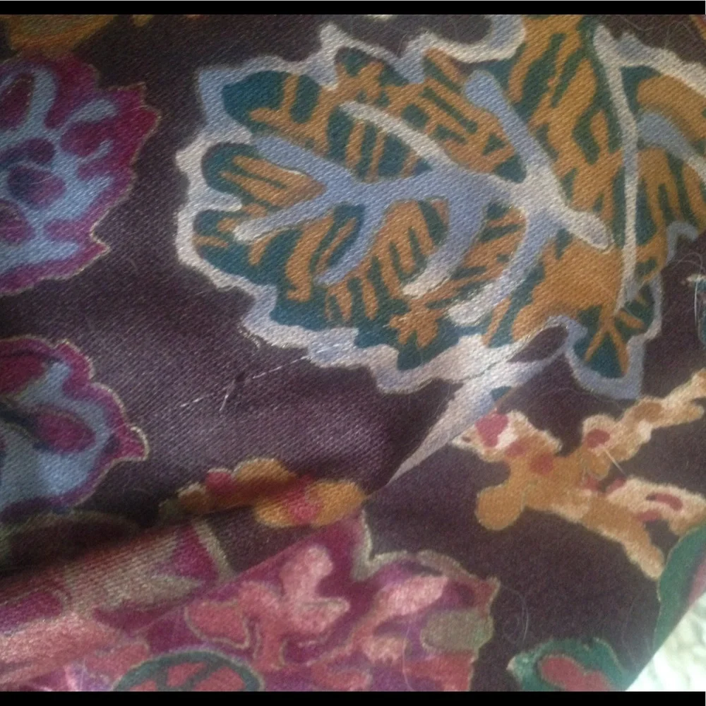 VINTAGE 80s Purple Pink Jumbo Multicolored Print Bag